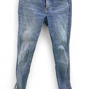 Calvin Klein Jeans Womens W25 Mid Rise Skinny Ankle Forever Stretch Blue Denim
